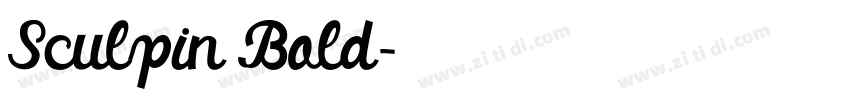 Sculpin Bold字体转换